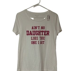 NWT Place Oversized White Tee with Red Graphic